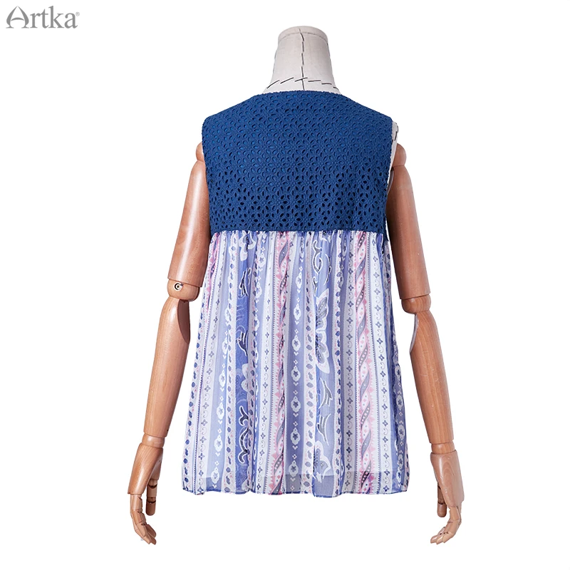 ARTKA 2019 Summer New Womens Tank Tops Sleeveless