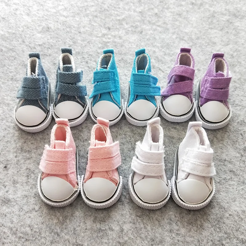 

5Pairs/Lot Hot Sale BJD Doll Shoes 5CM Canvas Shoes For Dolls