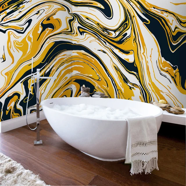 Modern Abstract Art Wallpaper Sticker PVC Bathroom Waterproof Self
