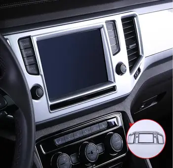 

Carbon Fiber ABS Car interior Dashboard Middle Console CD Vent Cover For Volkswagen VW Atlas / Teramont 2017 2018 2019