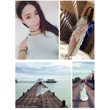 DOMODA Chiffon Summer Dress Women 2017 Solid Color High Low Asymmetrical Chic Dress Long Elegant Ruffles Female Dress Vestidos