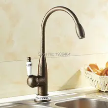 Кухня поворотный Faucets одной ручкой краны античный римский латунь закончил бортике мода кран RB1003