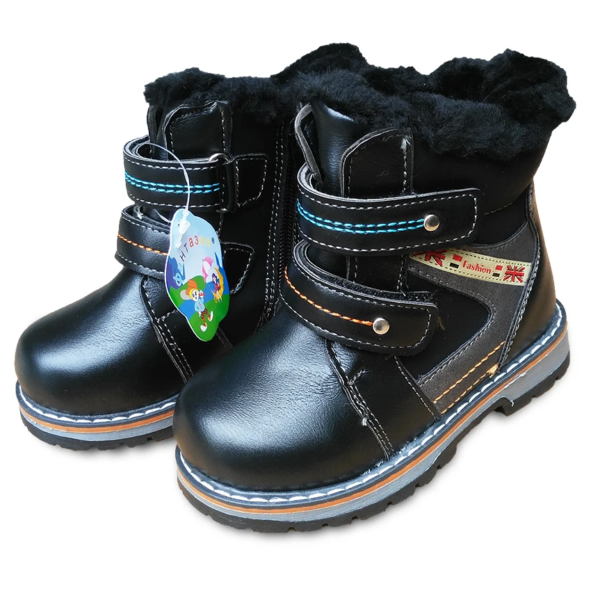 Fashion 1pair winter Children Snow Boots cotton padded warm boots