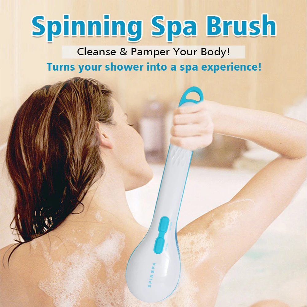 Günstige KONGDY Elektrische Dusche Pinsel 5 in 1 Handheld Spin SPA Massage Reinigung Bad Pinsel Wasserdicht Lange Griff Peeling Spin system