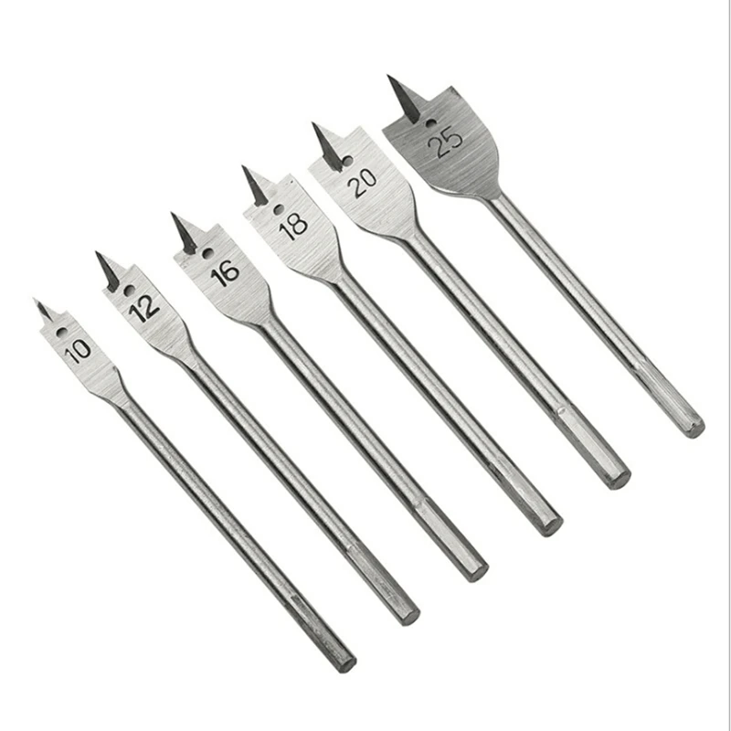 1Pcs 6mm-40mm Woodworking Tools Titanium Coated Spade Flat Head Wood Boring Drill Bits Power Tools for Hand Drill Wood Drilling