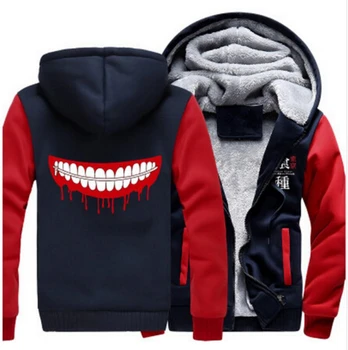 

Anime Thicken Cold Proof Hoodie Coat Tokyo Ghoul Ken Kaneki Cosplay Jacket Sweatshirts MEN WOMEN Top Clothing