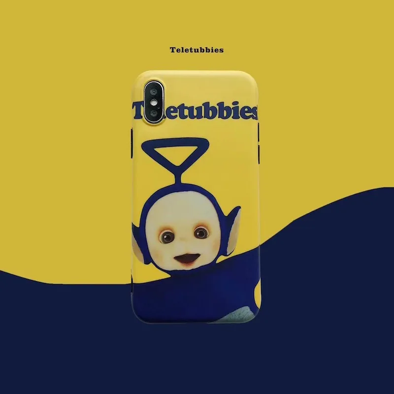 

Cartoon cute antenna baby phone case for iPhone XS Max XR yellow blue stay cute teletubbies phone case for iPhone7 6 8 Plus case