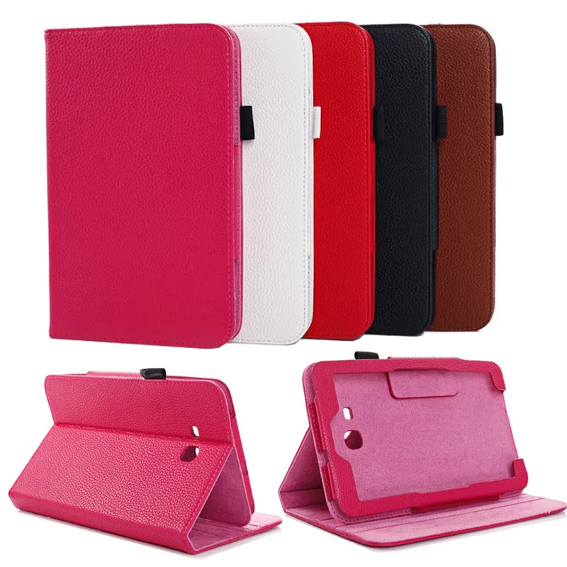 

Lichi Pattern Leather Cover with Stand for Samsung Galaxy Tab 3 Lite 7.0 T110 Case Cover For Samsung Galaxy Tab 3 Lite 7.0 Case