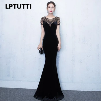 

LPTUTTI Beading VELOUR Sequined New For Women Elegant Date Ceremony Party Prom Gown Formal Gala Luxury Long Evening Dresses 05