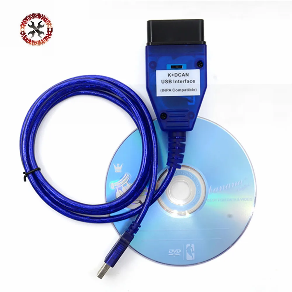 Белый/синий для BMW INPA K + CAN с чипом FT232RL переключателем DCAN USB кабель интерфейса KCAN