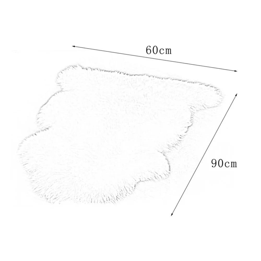 Coxeer искусственный овечий коврик в виде шкуры, Ультра мягкий чехол для кресла, дивана, ковры, теплый пушистый ковер, коврик для сиденья, пушистые ковры, белые 60 см x 90 см, Alfombra