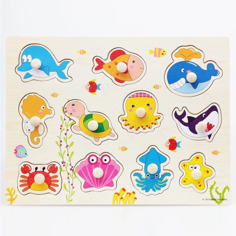 

30cm Kid Early Educational Baby Toys Hand Grasp Wooden Puzzle Toy Alphabet Digit Learning Education Wood Jigsaw Toy Child