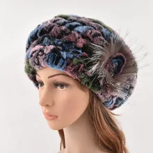 Модные женские шапки, зимние теплые мягкие шапки из натурального меха кролика Рекс, женские шапки из натурального меха