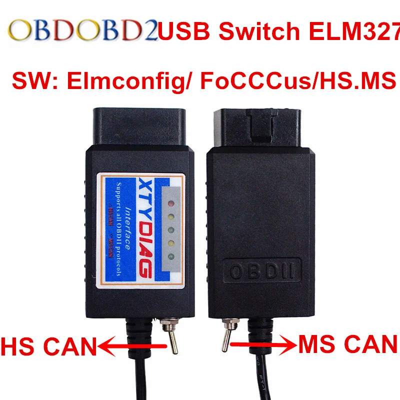 ELM327 USB V1.5 PIC18F25K80 сканер HS MS переключатель автоматический считыватель кодов ELM 327 1,5 25K80 интерфейс с HS MS