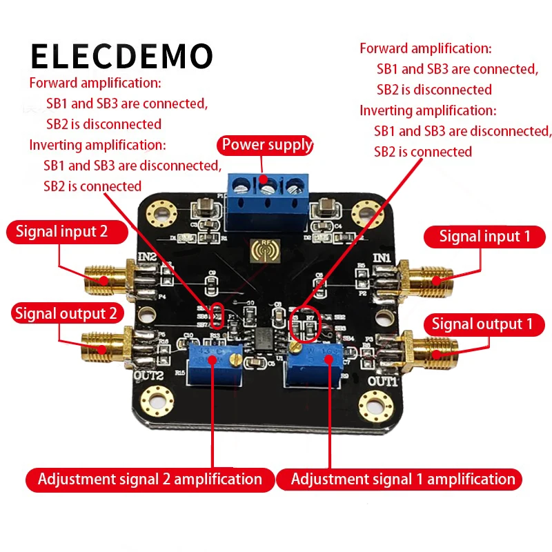 OPA2180 Low Noise Rail to Rail Output Amplifier Module Common Mode Rejection Ratio 114dB 0 1 2