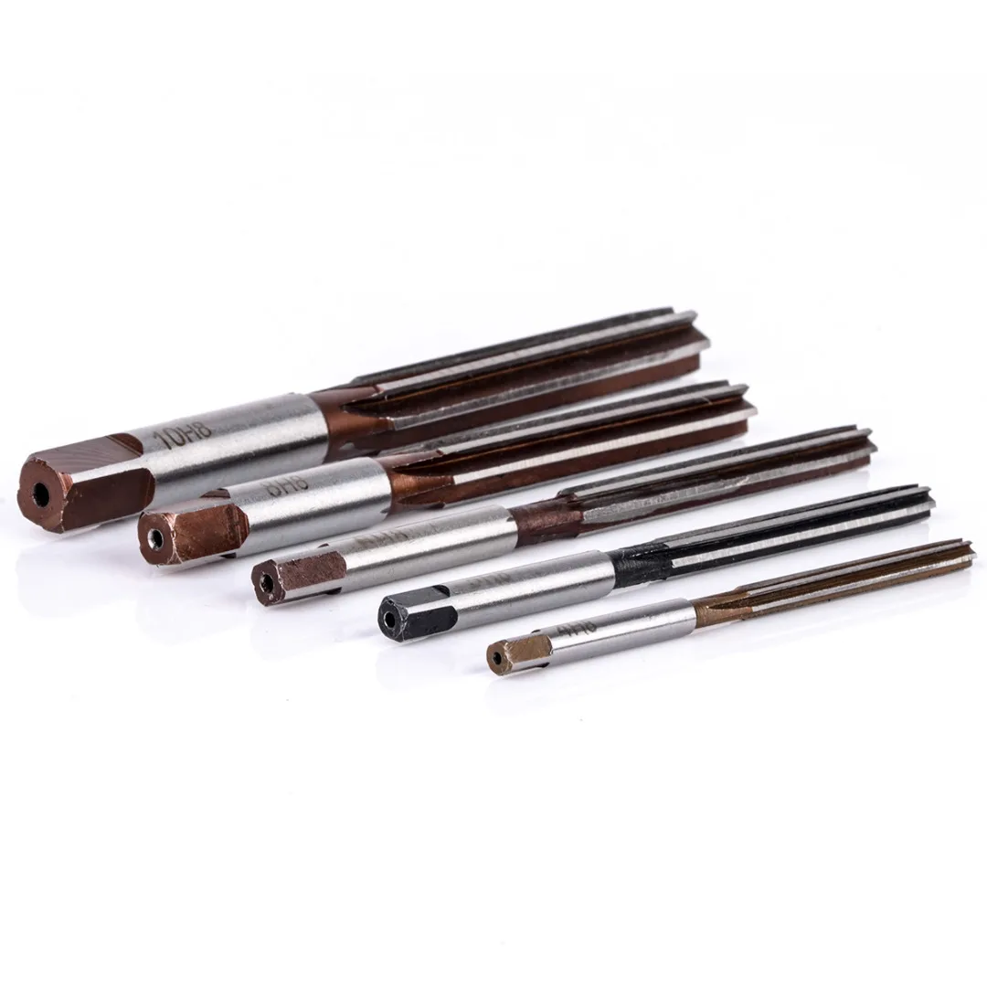 5pcs H8 Chucking Straight Shank Hand Reamers Set 6 Flutes 4mm/5mm/6mm/8mm/10mm For Metal Tools Cutting Mayitr