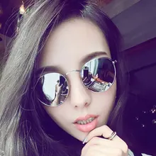 Vintage Round Frame Wild Color Sunglasses Fashion Trend Sunglasses Ocean Glasses