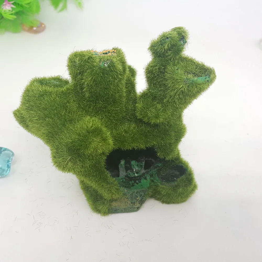 Aquarium Decoration Resin Moss Imitation Fish Tank Decorative Rocks
