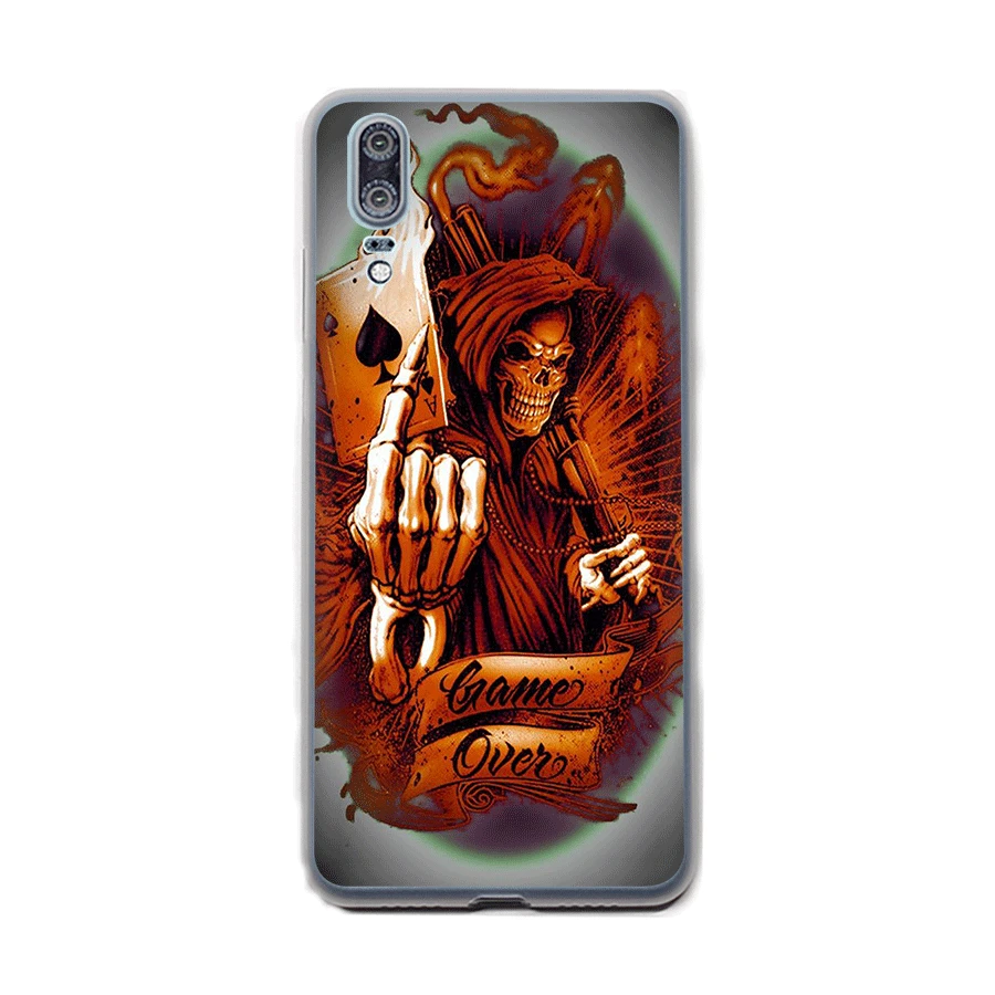 Чехол Gerleek с черепом для девочек Huawei Honor 6A 6C 7A Pro 7C 7X 8X 9 10 Lite Note 8C Play Cover