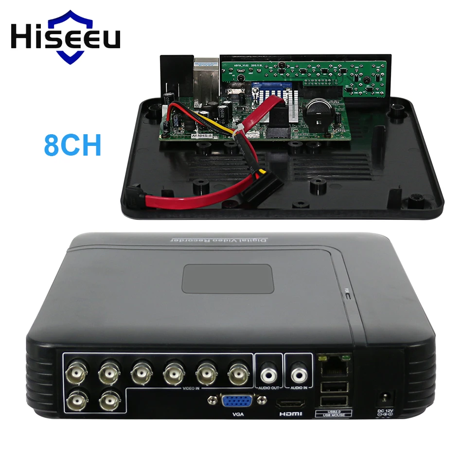 5 in 1 CCTV Mini DVR TVI CVI AHD CVBS IP Camera Digital Video Recorder 4CH 8CH AHD DVR NVR CCTV System P2P Security Hiseeu