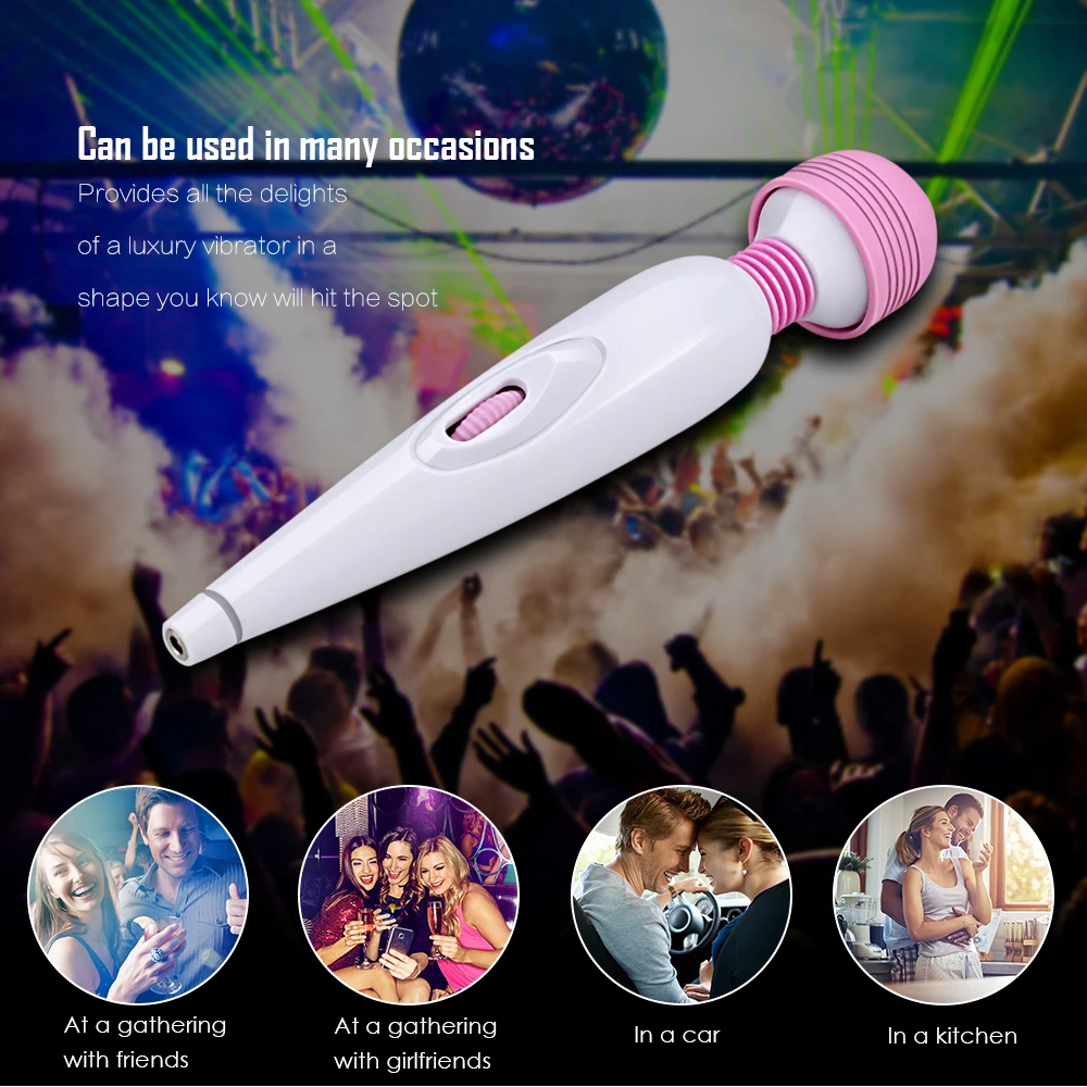 _02Umania Women Mini AV Magic Wand Orgasm Clitoral Stimulator Portable Massager Vibrator Sex Toy, Adlut Sexo