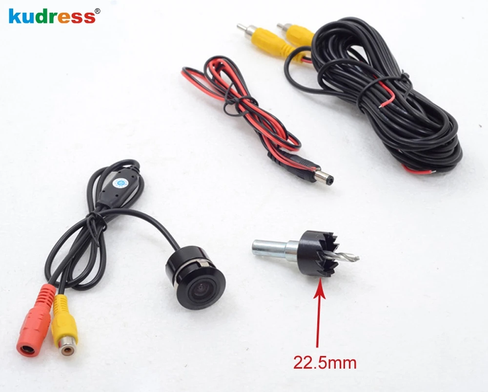 

For Usual Car 18.5MM OR 22.5MM Drill Waterproof Night Vision Rearview Camera Drill For Car Parking System Auto Accessories 1set