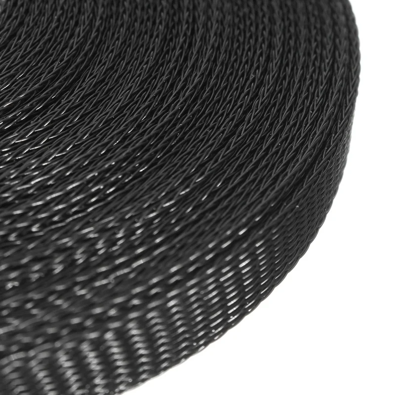 6 м 20 футов черная проволочная кабельная обшивка расширяемая оплетка Плетеный ткацкий станок трубки тесьма обшивка Плетеный ткацкий станок трубки 8 мм-20 мм