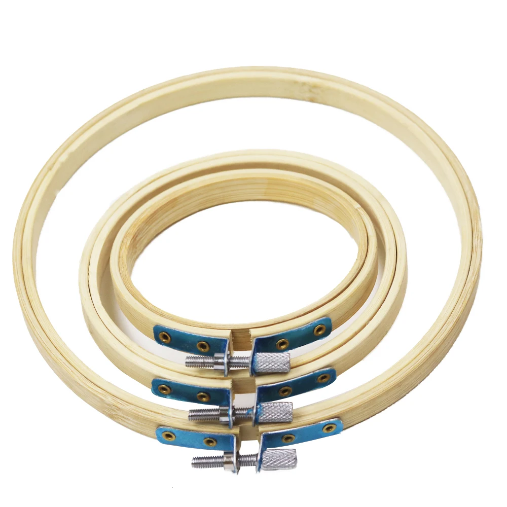 

3sizes/Set Cross Stitch Machine Bamboo Embroidery Frame Hoop Ring Round Hand DIY Needlecraft Household Sewing Tool