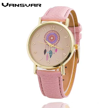 

Dropshipping Women Dreamcatcher Watch Fashion Casual Leather Strap Ladies Quarzt Watches Relogio Feminino
