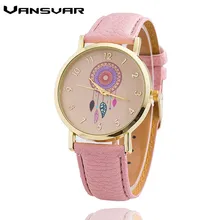 Vansvar Марка Женщины Моды Dreamcatcher Часы Дамы Quarzt Часы relogio женщина для 1635