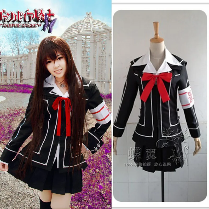 New Cartoon Vampire Knight Yuki Cosplay Costumes Female Suit Japanese