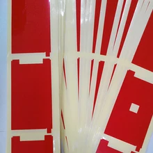 100 шт./лот Подсветка красный Плёнки Стикеры для iPhone 5/5S Подсветка Бумага царапинам ЖК-дисплей Экран протектор Плёнки