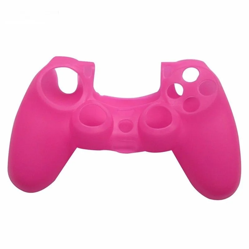 Цветной силиконовый защитный чехол для SONY Playstation 4 PS4 - Цвет: Hot Pink