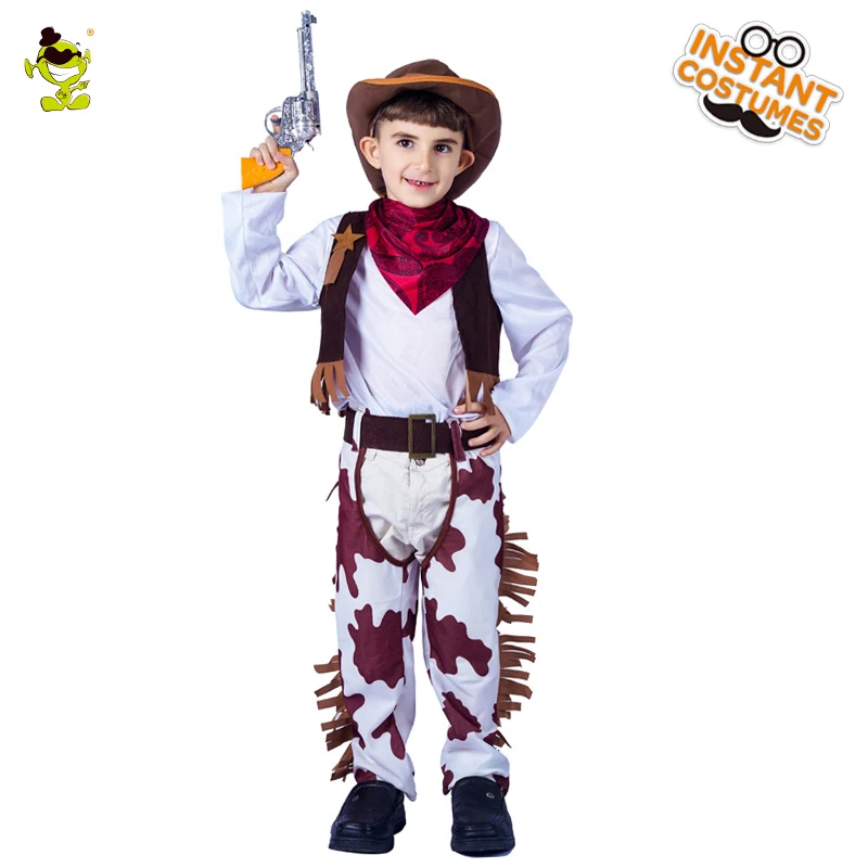New Design Cool CowBoys Costumes Special Halloween Party Fancy Dress for Carnival Party Cosplay