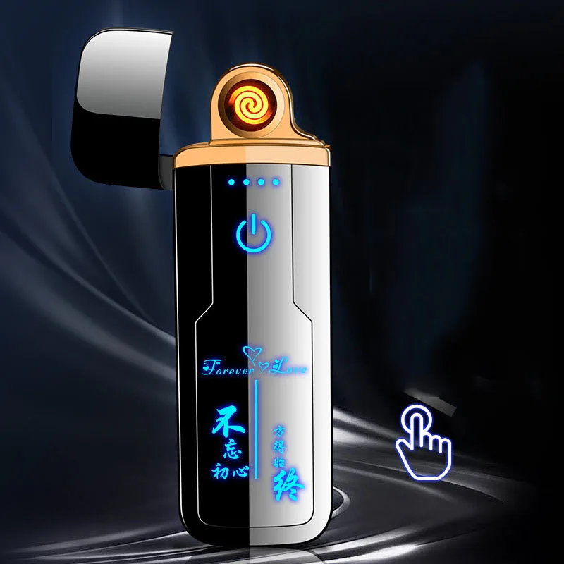 

Double-sided Ultra-thin Cigarette Lighter Lightweight Portable Touch Sensor Lighter USB Charging Lighter