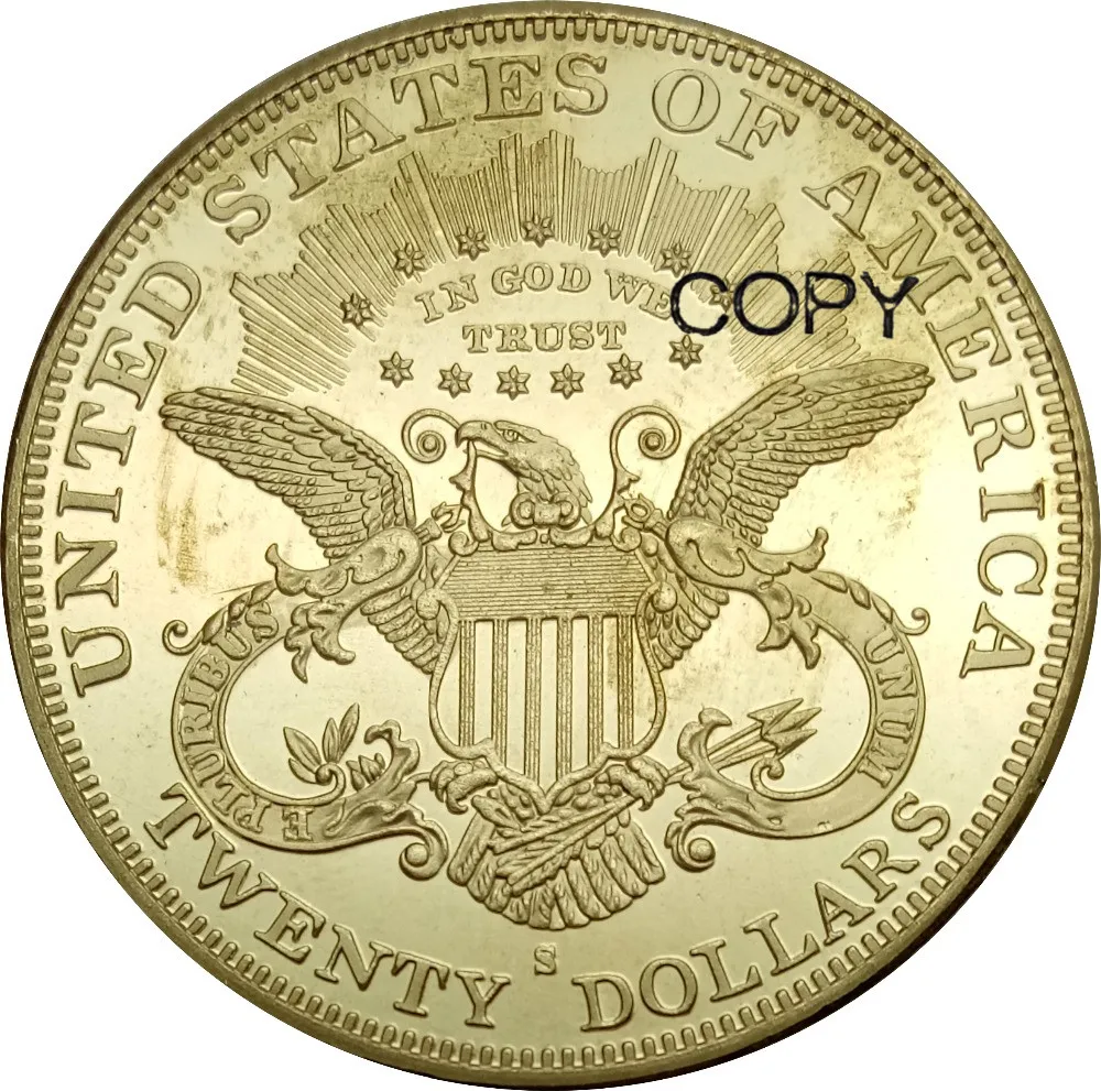 США 20 долларов Liberty Head 1904 s двойной Орел с девизом латунные металлические копии