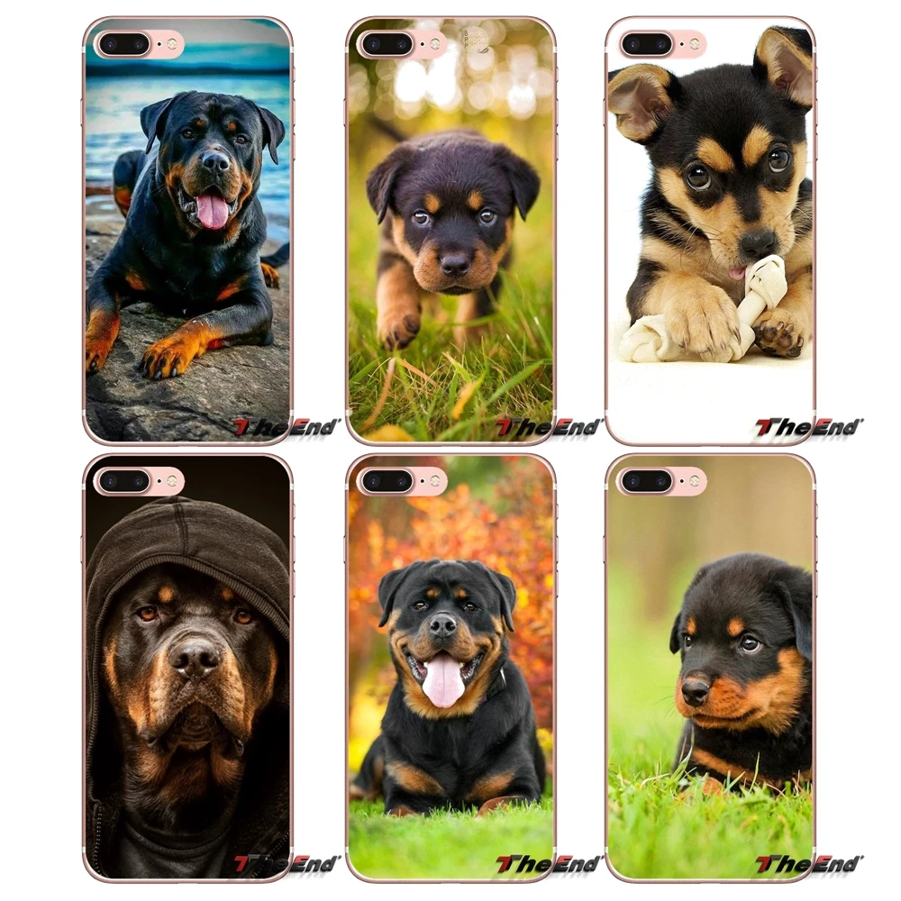 

Rottweiler dog puppies For Huawei P Smart Y6 P8 P9 P10 Plus Nova P20 Lite Pro Mini 2017 SLA-L02 SLA-L22 2i Silicone Cases Covers