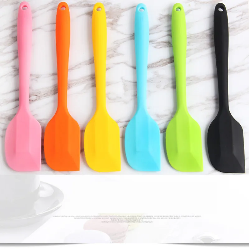 

one-piece silicone scraper cake baking Tool food grade Non Stick butter cooking silicone spatula rubber shovel bakery tools