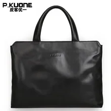 Мужская Коммерческая Сумочка из натуральной кожи, деловая мужская повседневная сумка через плечо, кожаный портфель, сумка P630871