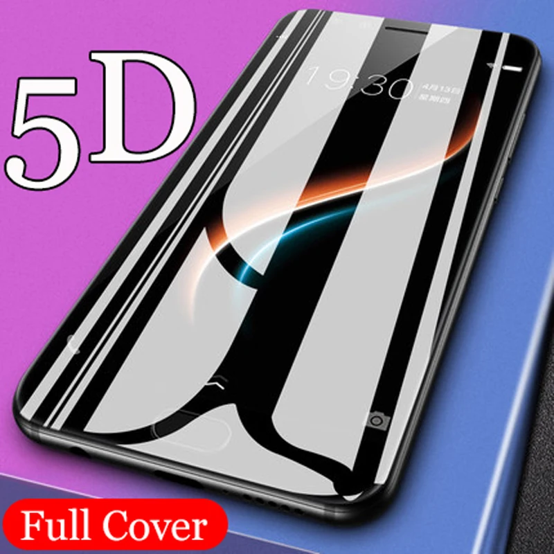 5D закаленное стекло для Huawei P8 Lite 2017 полное покрытие 9H круглый край телефона Flim Для