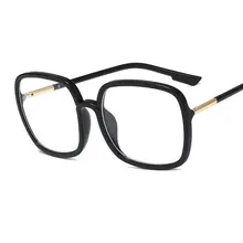 Oversized Square Eye Glasses Frames For Women Vintage Retro Myopia Nerd Optical Glasses Frame Student Decorative Glasses
