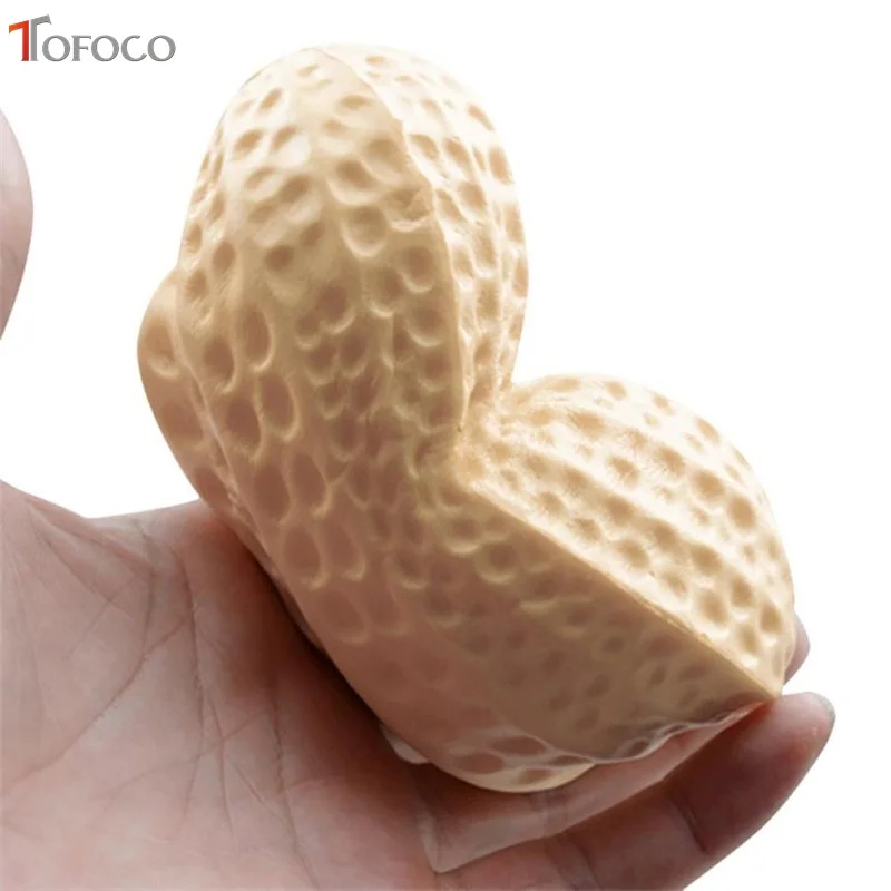 

New Big Cute Peanut Kawaii Slow Rising Soft Squeeze Toys Antistress Relief Decompression Toys Stress Soft Charm Stress Relief
