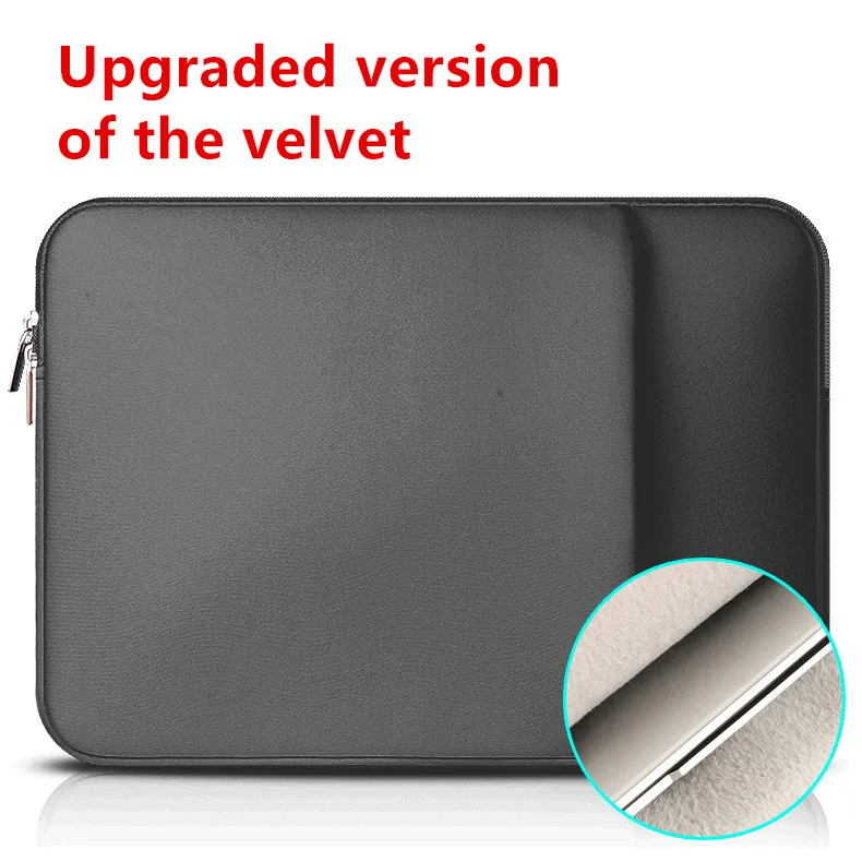 Мягкий чехол-сумка для ноутбука Macbook Air 11 12 14 15 15,6 Pro retina 11,6 13,3 дюймов сумки на молнии для Mac Book Pro 13+ пух - Цвет: Model 4 Grey