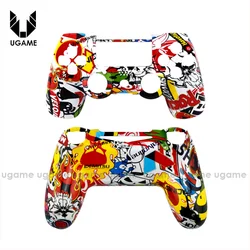 

In stock Hydro Dipped Sticker Bomb Controller Shell for Sony Playstation 4 PS4 Bluetooth Wireless Controller Repair Shell case
