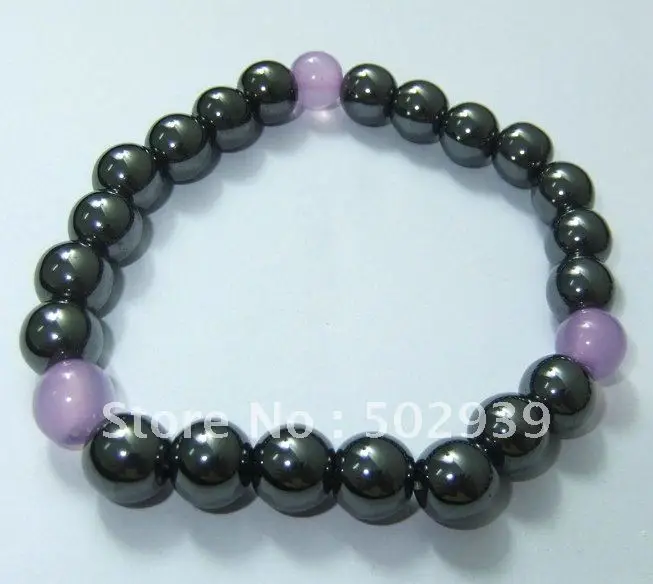 8mm hematite magnetic wrap beaded bracelet wholesale free shipping 16pcs/lot | Украшения и аксессуары