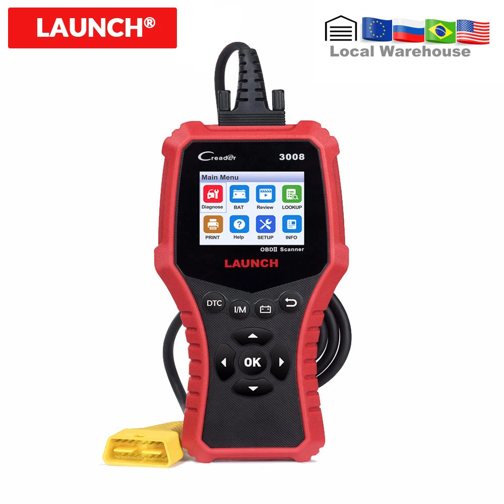 

LAUNCH CR3008 Automotive Scanner Battery OBD Car Diagnostic Tool Code Reader ODB2 Scanner OBDII OBD Engine X431 Creader 3008