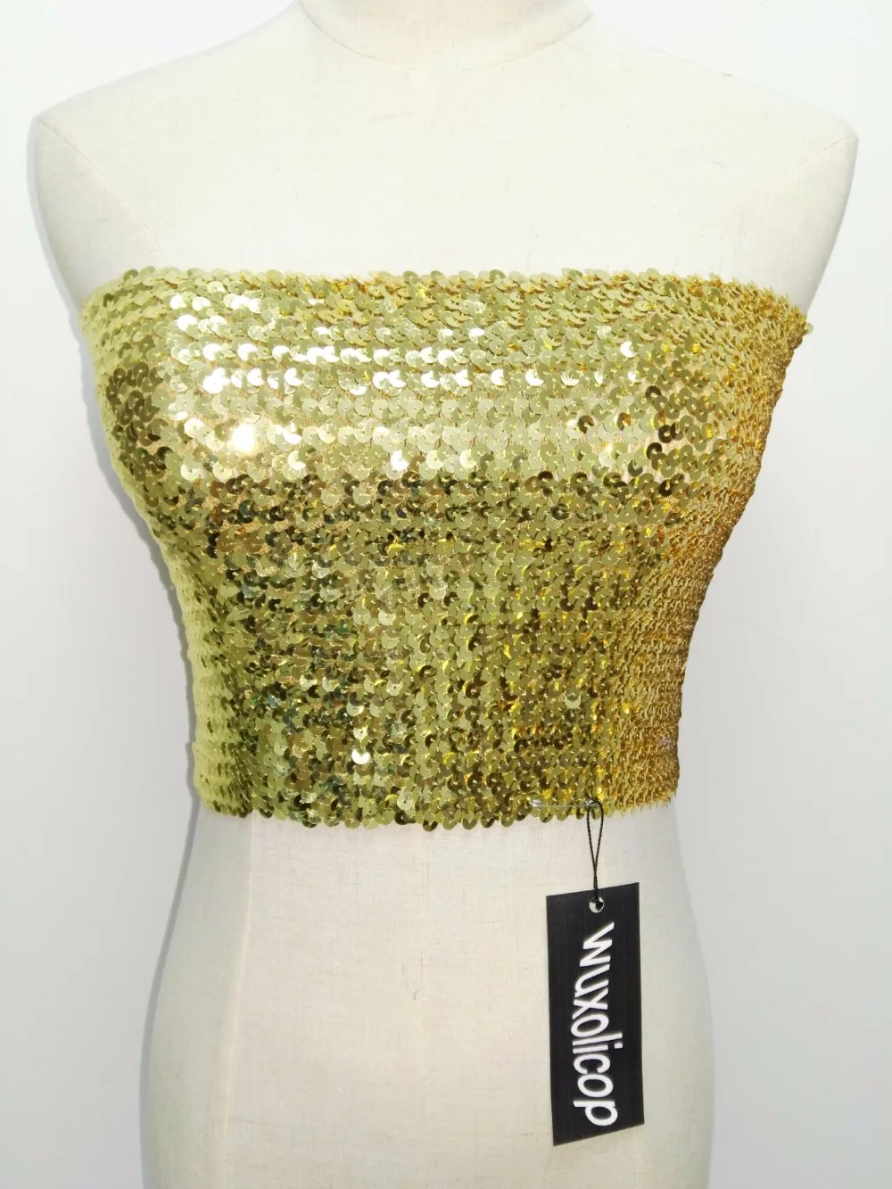 Victoria Secret Reggiseno Brillantini TiaoBug Reggiseno A Fasica Donna Sexy Senza Spalline Crop Top Da Top Danza - Foto 8