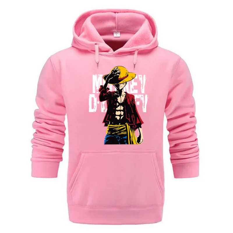 One Piece Monkey D Luffy Fashion Hoodies Anime New Arrival Cotton Sweatshirt Harajuku Brand Clothing Hip Hop Moleton Masculino