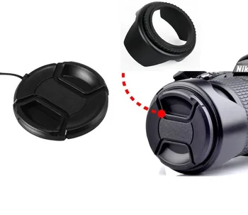 

52mm Flower Lens Hood + 52MM lens cap For D3100 D5000 D3000 SX30 SX40