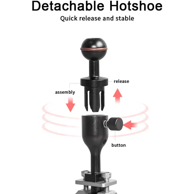 NiteScuba Дайвинг съемный внешней вспышки типа горячий башмак шариковый адаптер YS крепление для rx100 tg5 корпус для камеры& видео свет для подводной съемки